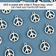SUPERFINDINGS About 300Pcs Peace Symbol Charms Pendant Platinum Peace Sign Charms 19.5x16mm Plastic Pendants for DIY Necklace Bracelet Craft Supplies Jewelry Making KY-FH0001-15-4