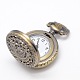 Mixed Styles Vintage Flat Round Alloy Quartz Watch Heads for Pocket Watch Pendant Necklace Making WACH-M109-M01-3