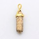 Natural Picture Jasper Bullet Pointed Pendants G-P053-G33F-1