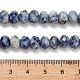 Натуральное синее пятно нитки из бисера яшмы&nbsp;G-Z111-A32-6