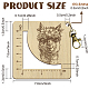 木製角枠かぎ針定規  編み針ゲージ  バリーウッド  7.6x7.6x0.5cm  穴：5mm DIY-WH0536-002-2