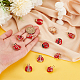 OLYCRAFT 12Pcs Ladybird Brooch Pin Golden Red Alloy Insect Brooches with Rhinestone Enamel Crystal Animal Brooches Pins Badges Animal Brooch Set for Backpack Clothes Hat Accessories - 12Styles JEWB-WH0023-46G-3