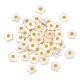 Perles de coquillage d'eau douce naturelles avec émail orange SHEL-CJ0001-25-3