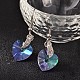 Heart Glass Pendant Necklaces & Dangle Earrings Jewelry Sets SJEW-JS00881-05-4
