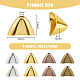 DICOSMETIC 40Pcs 4 Colors Triangle Apetalous End Caps Bead Cone Caps Tibetan Style Bead Cones Alloy Earring Cones Bead Stopper Terminators Supplies for Tassel Jewelry Making Craft FIND-DC0003-95-2