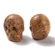 天然ピクチャージャスパービーズ  ハロウィンの頭蓋骨  11~11.5x8.5~9x11~11.5mm  穴：0.9~1mm G-C038-01F-2