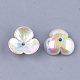 Capuchons de perles en plastique ABS écologiques à 3 pétale MACR-S364-02B-01-2