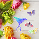 GLOBLELAND Butterfly Moth Flower Clear Stamps Butterfly Sentiment Background Silicone Clear Stamp Animal Theme Seals for DIY Scrapbooking Journals Decorative Cards Making Photo Album DIY-WH0167-57-0496-4