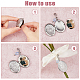 Oval with Flower 316 Stainless Steel Locket Pendant Decorations PALLOY-AB00013-5