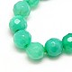 Dyed Natural Peacock Agate Round Bead Strands G-N0081-F4mm-08-2
