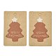 長方形の紙のギフトタグ  hange tags  美術工芸用  クリスマスをテーマにした模様  クリスマスツリー模様  5.5x3.6x0.04cm  穴：4mm  100個/袋 CDIS-L005-A02-1