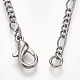 Brass Coated Iron Figaro Chain Necklace Making MAK-T006-03B-3