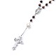 Collane di perle di rosario in lega stile tibetano NJEW-JN02455-01-3
