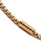 Placage sous vide 304 colonne en acier inoxydable bracelets de chaîne à maillons perlés BJEW-K231-01G-2