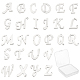 SUNNYCLUE 1 Box 26Pcs Alphabet Stainless Steel Links Connectors Alloy Charms Letter A-Z Pendants Charm 2 Hole Jewellery Accessories for Women Beginners DIY Earring Bracelet Jewelry Making STAS-SC0001-76P-1