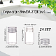 BENECREAT 24 Pack 8ml/0.27oz Mini Glass Empty Cosmetic Jars Clear Small Vials Empty Glass Bottles with Screwed Aluminum Caps for Wishing Message Bottle Liquid Hold Storage CON-WH0084-43A-2