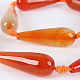 Natural Agate Faceted Teardrop Bead Strands G-E216-08-1