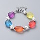Bracelets de perles en acrylique givré BJEW-JB04871-1