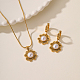 Комплекты из серег-колец и ожерелий с подвесками из нержавеющей стали для женщин LL4021-1