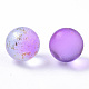 Perles de verre dépoli peintes à la bombe transparente X-GLAA-N035-05B-08-2