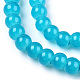 Chapelets de perles rondes en verre imitation jade peint DGLA-Q021-4mm-07-3