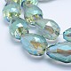Electroplate Glass Beads Strands EGLA-E049-1-3