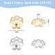UNICRAFTALE About 240pcs Stainless Steel Spacer Bead Caps 2 Colors Flower End Cap Spacers Golden Caps Spacer Beads Jewelry Making Metal Bead Caps for Bracelet Necklace 6mm Diameter STAS-UN0007-53-3
