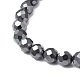 Chapelets de perles hématite synthétique sans magnétique G-F740-04-3