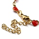 Ionenplattierung (IP) goldene Halskette mit 304 Herzgliedern aus Edelstahl NJEW-E098-02G-02-3