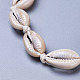 Bracelets de perle tressés en coquille de cauris réglables BJEW-JB04271-2