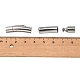 チューブ304ステンレス製のバヨネットクラスプ  ジュエリーパーツ  ステンレス鋼色  28x7mm  穴：5mm STAS-Q034-1-4