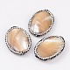 Oval Natural Shell Beads BSHE-E005-02-1