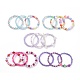 Ensembles de bracelets extensibles en perles acryliques BJEW-JB09048-4