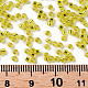 Cuentas de semillas de vidrio transparente redondas amarillas de 11/0 grado a X-SEED-Q007-F35-3