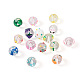 Kissitty 30 pièces 15 perles de verre émaillé transparent de style GLAA-KS0001-09-3