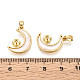 Латунные подвески с чашечками из ракушек и жемчугом KK-T079-24G-4