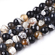 Natural Fire Crackle Agate Beads Strands G-S346-8mm-04-1