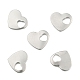 Idee regalo di san valentino per lui 304 ciondolo in acciaio inossidabile con etichetta in bianco con pendenti a forma di cuore X-STAS-M004-04-2