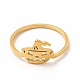 304 anello da dito a forma di zucca di Halloween in acciaio inossidabile per donna RJEW-K239-02G-1