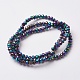 Electroplate Glass Beads Strands EGLA-F124-FP-02-2