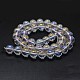 Chapelets de perles de cristal de quartz naturel électrolytique G-K285-09-6mm-02-2