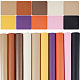 Sunnyclue 1 juego 10pcs hojas de tela de cuero sintético sólido pu kit de cuero sintético para pendientes llaveros arcos artesanías decoraciones para festivales DIY-SC0001-05-4