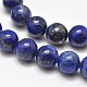 Lapis lazuli naturales hebras de perlas redondas X-G-E262-01-10mm-2