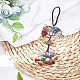 CRASPIRE Chakra Stones Ornament Heart-Shape Tree Of Life Healing Crystals Wind Catcher Hanging Ornament for Car Hanging Accessories Yoga Good Luck Home Decor HJEW-WH0021-31-4