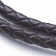 Two Loops Braided Leather Cord Wrap Bracelets BJEW-F291-11A-2