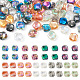 64 Stück 8 Farben galvanisieren transparente Glasperlen EGLA-TA0001-18-1