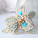 Fairy 18K Real Gold Plated Alloy Rhinestone Pendant Sweater Necklaces NJEW-DD0009-012A-3