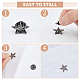 SUPERFINDINGS 24Pcs Alloy Star Lapel Pin Brooches JEWB-FH0001-37B-4