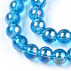 Electroplate Transparent Glass Beads Strands GLAA-T032-T8mm-AB06-2
