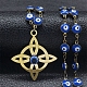 Colliers pendentif symbole wiccan noeud de sorcières en acier inoxydable PW-WG13357-02-1